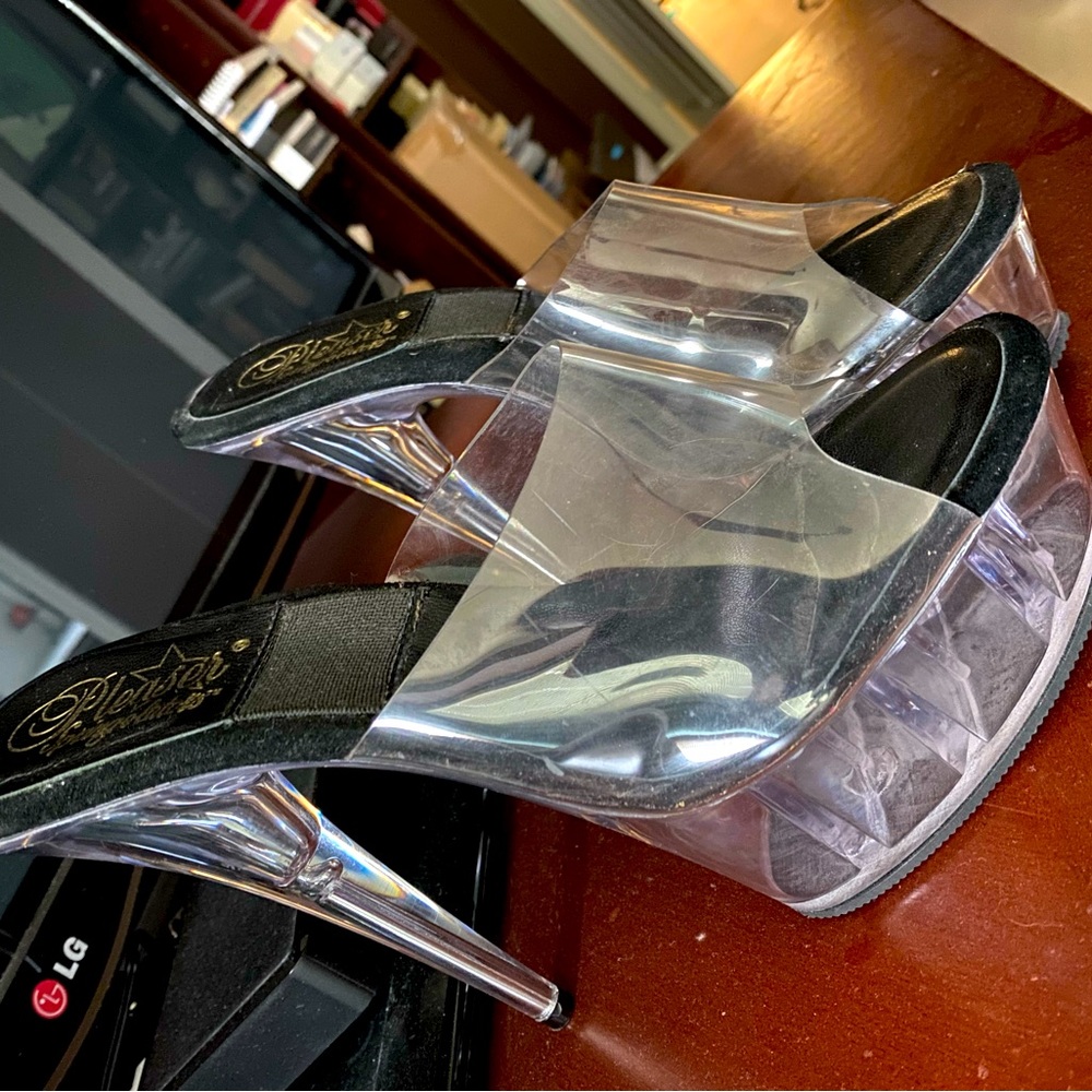 Clear Pleaser Platform Heels